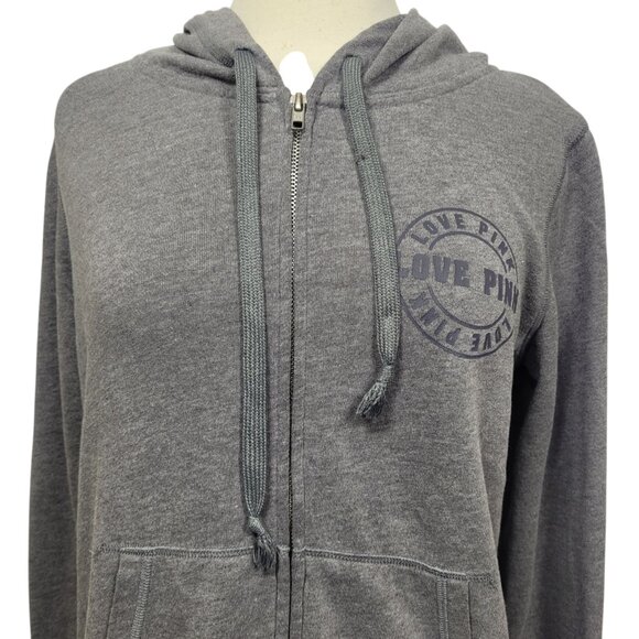Victoria’s Secret PINK Grey Hoodie Sweatshirt Women’s Small – Casual Loungewear - Picture 2 of 9